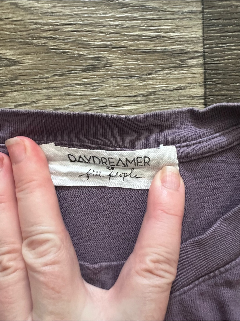 Daydreamer Mauve Purple Butterfly Graphic Short Sleeve Tee - Picture 2 of 4